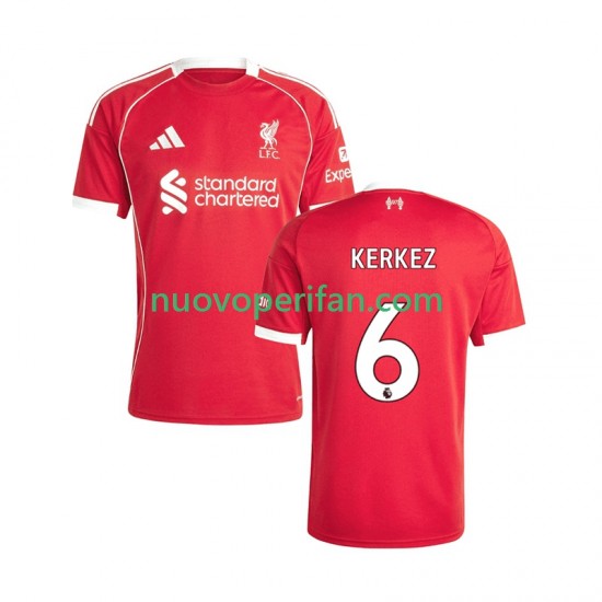 Maglie da Calcio Liverpool Milos Kerkez 6 Uomo Prima Tenuta 2025-2026 Maniche Corte