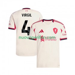 Maglie da Calcio Liverpool Virgil van Dijk 4 Uomo Trasferta Tenuta 2025-2026 Maniche Corte