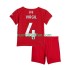 Maglie da Calcio Liverpool Virgil van Dijk 4 Bambino Prima Tenuta 2025-2026 Maniche Corte