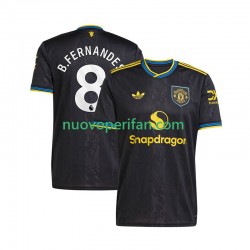 Maglie da Calcio Manchester United Bruno Fernandes 8 Uomo Alternativa Tenuta 2025-2026 Maniche Corte