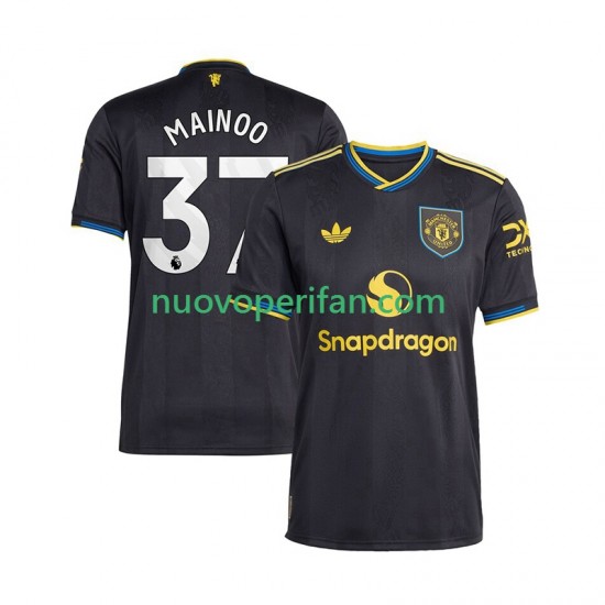 Maglie da Calcio Manchester United Kobbie Mainoo 37 Uomo Alternativa Tenuta 2025-2026 Maniche Corte