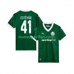 Maglie da Calcio Palmeiras Estevao 41 Uomo Prima Tenuta 2025-2026 Maniche Corte