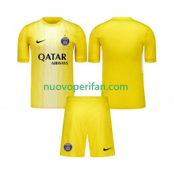Maglie da Calcio Paris Saint-Germain Portiere Bambino Alternativa Tenuta 2025-2026 Maniche Corte