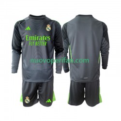 Maglie da Calcio Real Madrid Portiere Bambino Alternativa Tenuta 2025-2026 Maniche Lunghe