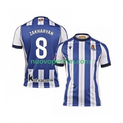 Maglie da Calcio Real Sociedad Arsen Zakharyan 8 Uomo Prima Tenuta 2025-2026 Maniche Corte