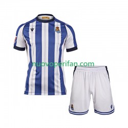 Maglie da Calcio Real Sociedad Bambino Prima Tenuta 2025-2026 Maniche Corte