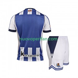 Maglie da Calcio Real Sociedad Bambino Prima Tenuta 2025-2026 Maniche Corte