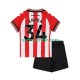 Maglie da Calcio Sunderland Granit Xhaka 34 Bambino Prima Tenuta 2025-2026 Maniche Corte