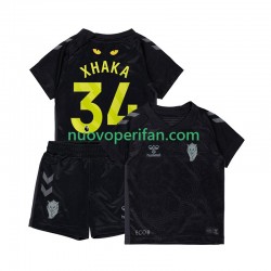 Maglie da Calcio Sunderland Granit Xhaka 34 Bambino Alternativa Tenuta 2025-2026 Maniche Corte