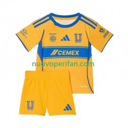 Maglie da Calcio Tigres UANL Bambino Prima Tenuta 2025-2026 Maniche Corte