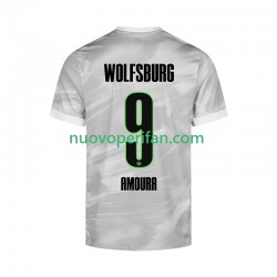 Maglie da Calcio VfL Wolfsburg Mohamed Amoura 9 Uomo Trasferta Tenuta 2025-2026 Maniche Corte