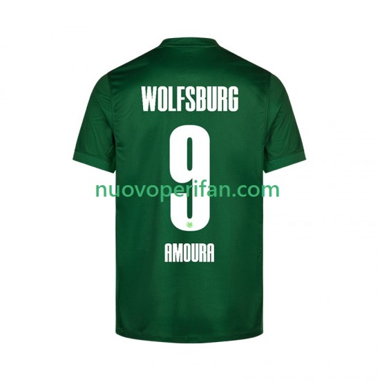Maglie da Calcio VfL Wolfsburg Mohamed Amoura 9 Uomo Prima Tenuta 2025-2026 Maniche Corte