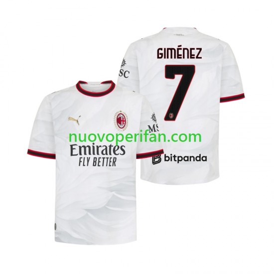 Maglie da Calcio AC Milan Gimenez 7 Uomo Trasferta Tenuta 2026-2027 Maniche Corte