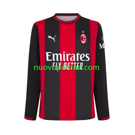 Maglie da Calcio AC Milan Uomo Prima Tenuta 2026-2027 Maniche Lunghe