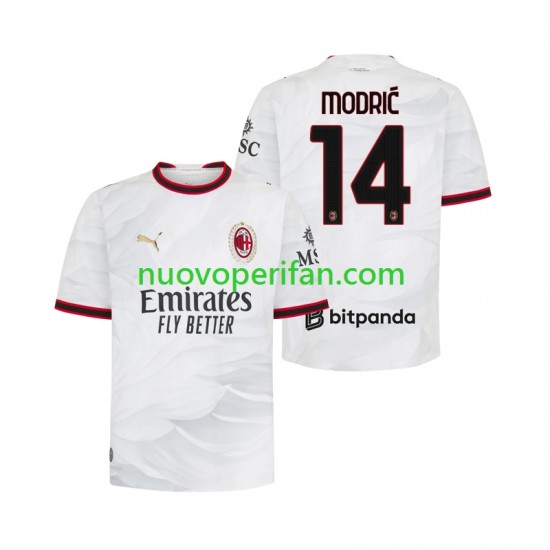 Maglie da Calcio AC Milan Modrić Luka 14 Uomo Trasferta Tenuta 2026-2027 Maniche Corte
