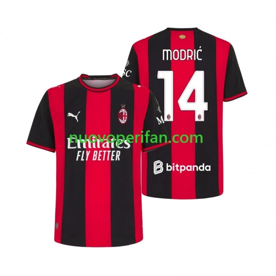 Maglie da Calcio AC Milan Modrić Luka 14 Uomo Prima Tenuta 2026-2027 Maniche Corte