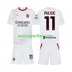 Maglie da Calcio AC Milan Pulisic 11 Bambino Trasferta Tenuta 2026-2027 Maniche Corte