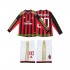 Maglie da Calcio AC Milan RONALDINHO 80 2013 2014 Retro Bambino Prima Tenuta Maniche Lunghe