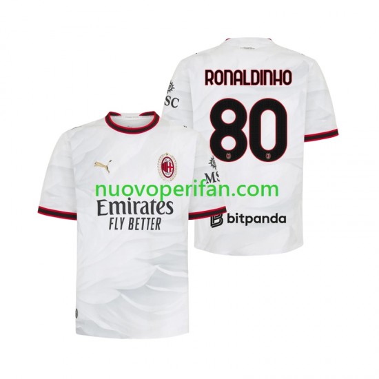 Maglie da Calcio AC Milan Ronaldinho 80 Uomo Trasferta Tenuta 2026-2027 Maniche Corte