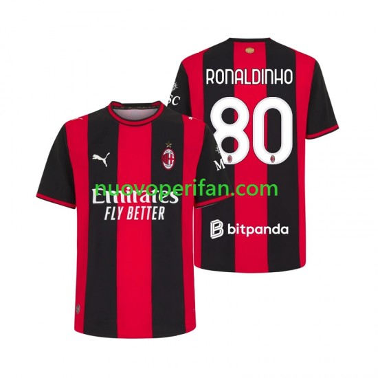 Maglie da Calcio AC Milan Ronaldinho 80 Uomo Prima Tenuta 2026-2027 Maniche Corte