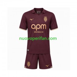 Maglie da Calcio AS Monaco Bambino Trasferta Tenuta 2026-2027 Maniche Corte