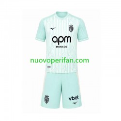 Maglie da Calcio AS Monaco Bambino Alternativa Tenuta 2026-2027 Maniche Corte
