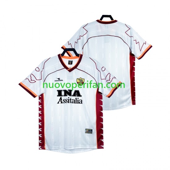 Maglie da Calcio AS Roma 2000 Retro Uomo Trasferta Tenuta 1999 Maniche Corte