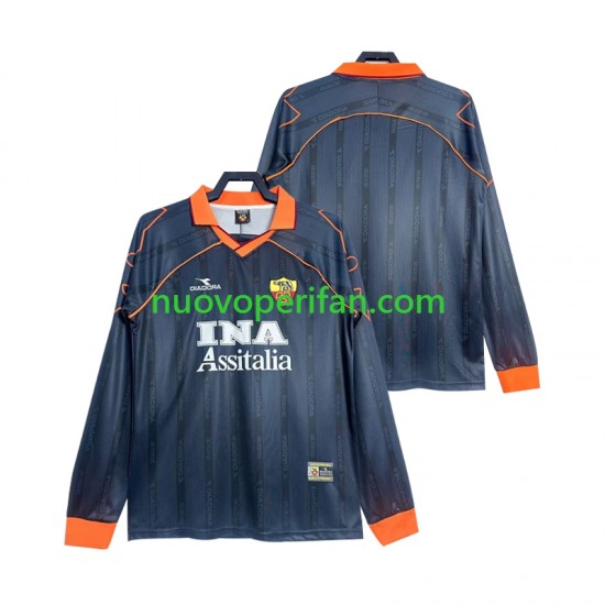 Maglie da Calcio AS Roma 2000 Retro Uomo Alternativa Tenuta 1999 Maniche Lunghe