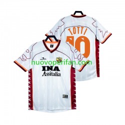 Maglie da Calcio AS Roma Totti 10 2000 Retro Uomo Trasferta Tenuta 1999 Maniche Corte