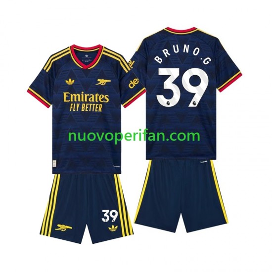 Maglie da Calcio Arsenal Bruno Guimaraes 39 Bambino Trasferta Tenuta 2026-2027 Maniche Corte