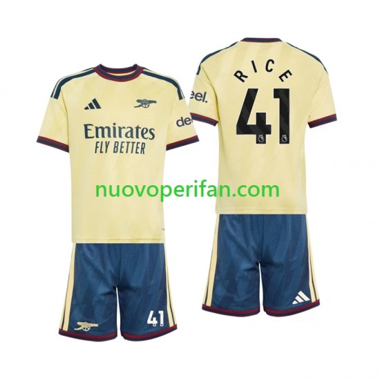 Maglie da Calcio Arsenal Declan Rice 41 Bambino Alternativa Tenuta 2026-2027 Maniche Corte