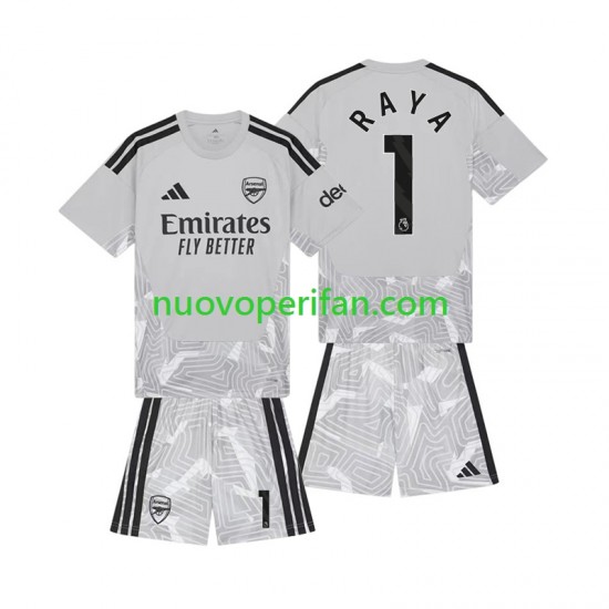 Maglie da Calcio Arsenal David Raya 1 Portiere Bambino Prima Tenuta 2026-2027 Maniche Corte