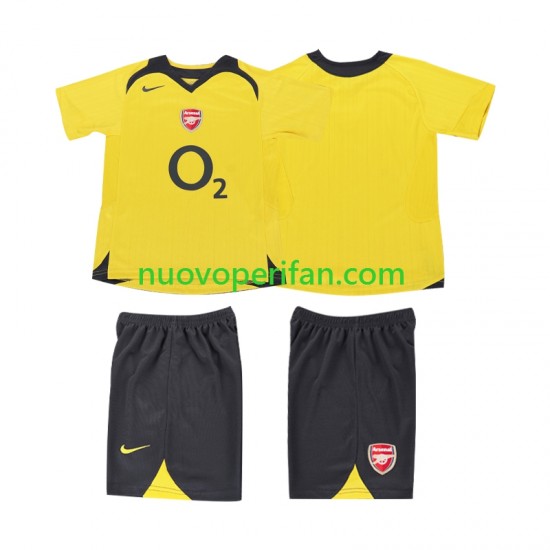Maglie da Calcio Arsenal 2005 Retro Bambino Trasferta Tenuta 2006 Maniche Corte
