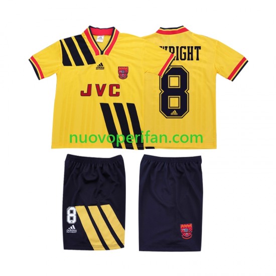 Maglie da Calcio Arsenal WRIGHT 8 1993 Retro Bambino Trasferta Tenuta 1994 Maniche Corte
