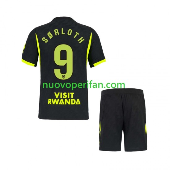 Maglie da Calcio Atlético Madrid Alexander Sorloth 9 Bambino Trasferta Tenuta 2026-2027 Maniche Corte