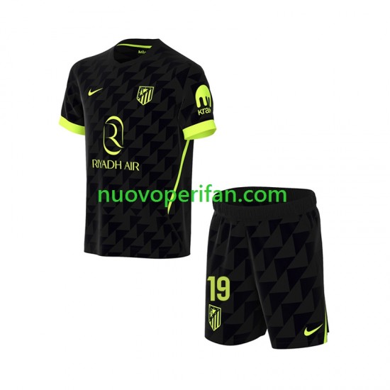 Maglie da Calcio Atlético Madrid Julian Alvarez 19 Bambino Trasferta Tenuta 2026-2027 Maniche Corte