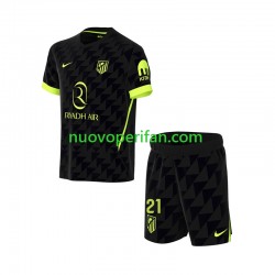 Maglie da Calcio Atlético Madrid Obed Vargas 21 Bambino Trasferta Tenuta 2026-2027 Maniche Corte