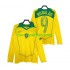 Maglie da Calcio Brasile RONALDO 9 Retro Uomo Prima Tenuta 2004 Maniche Lunghe