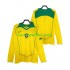 Maglie da Calcio Brasile Retro Uomo Prima Tenuta 2004 Maniche Lunghe