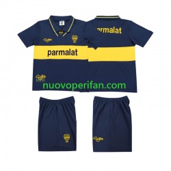 Maglie da Calcio CA Boca Juniors 1993 1995 Retro Bambino Prima Tenuta Maniche Corte