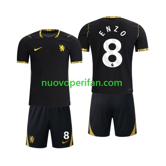 Maglie da Calcio Chlesea Enzo Fernandez 8 Bambino Trasferta Tenuta 2026-2027 Maniche Corte