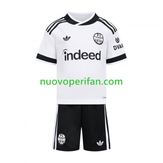 Maglie da Calcio Eintracht Frankfurt Bambino Trasferta Tenuta 2026-2027 Maniche Corte
