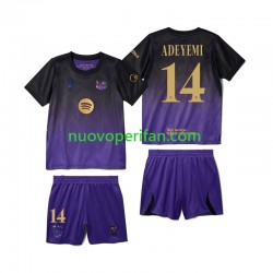 Maglie da Calcio FC Barcelona Karim Adeyemi 14 Bambino Trasferta Tenuta 2026-2027 Maniche Corte