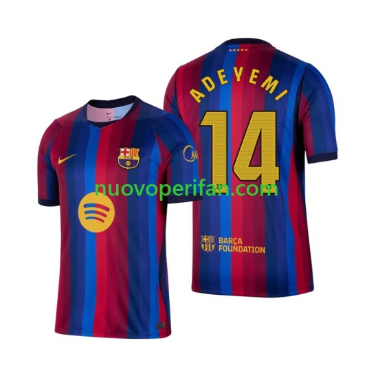 Maglie da Calcio FC Barcelona Karim Adeyemi 14 Uomo Prima Tenuta 2026-2027 Maniche Corte