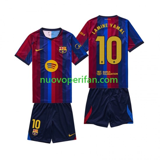 Maglie da Calcio FC Barcelona Lamine Yamal 10 Bambino Prima Tenuta 2026-2027 Maniche Corte