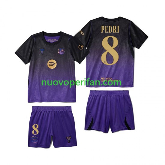 Maglie da Calcio FC Barcelona Pedri 8 Bambino Trasferta Tenuta 2026-2027 Maniche Corte