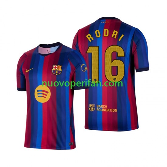 Maglie da Calcio FC Barcelona Rodri 16 Uomo Prima Tenuta 2026-2027 Maniche Corte