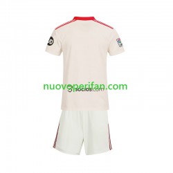 Maglie da Calcio Sevilla FC Retro Bambino Prima Tenuta 2025-2026 Maniche Corte