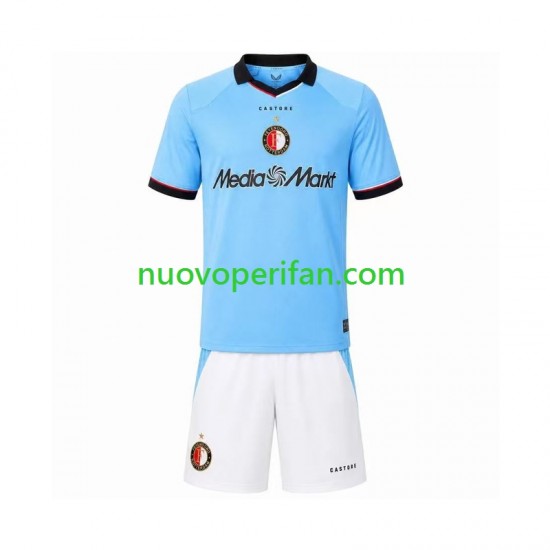 Maglie da Calcio Feyenoord Rotterdam Bambino Trasferta Tenuta 2026-2027 Maniche Corte