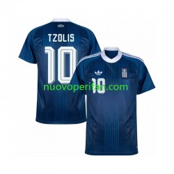 Maglie da Calcio Grecia Christos Tzolis 17 Uomo Trasferta Tenuta 2026-2027 Maniche Corte